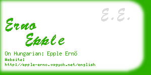 erno epple business card